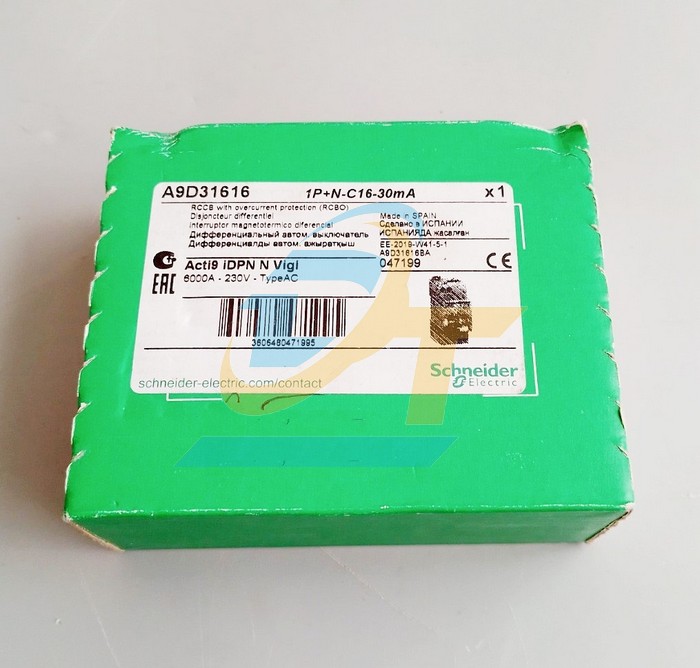 Cầu dao chống giật RCBO Acti9 iDPN (1P+N) 16A 30mA 230V Schneider A9D31616 A9D31616 SCHNEIDER | Giá rẻ nhất - Công Ty TNHH Thương Mại Dịch Vụ Đạt Tâm