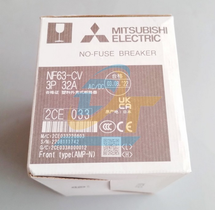 Cầu dao điện MCCB (khối) Mitsubishi NF63-CV 3P 32A 5kA  MITSUBISHI | Giá rẻ nhất - Công Ty TNHH Thương Mại Dịch Vụ Đạt Tâm