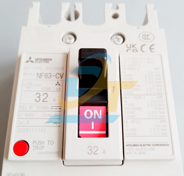 Cầu dao điện MCCB (khối) Mitsubishi NF63-CV 3P 32A 5kA  MITSUBISHI | Giá rẻ nhất - Công Ty TNHH Thương Mại Dịch Vụ Đạt Tâm