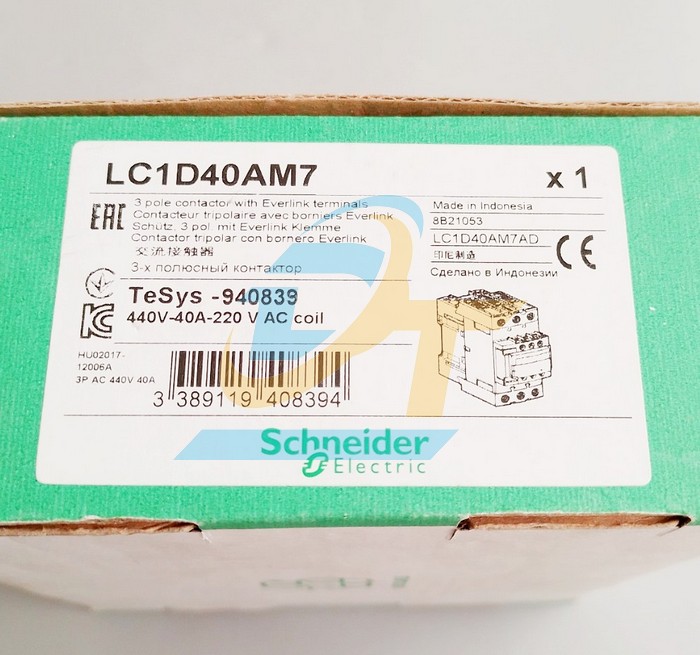 Khởi động từ 3P 40A 220V Schneider LC1D40AM7 LC1D40AM7 SCHNEIDER | Giá rẻ nhất - Công Ty TNHH Thương Mại Dịch Vụ Đạt Tâm