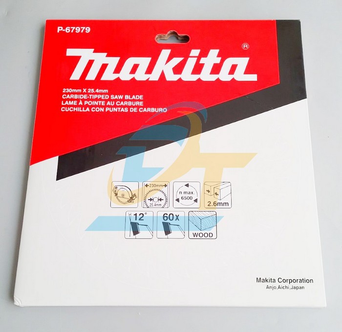 Lưỡi cưa gỗ hợp kim 60 răng 230x2.6x25.4mm Makita P-67979 P-67979 Makita | Giá rẻ nhất - Công Ty TNHH Thương Mại Dịch Vụ Đạt Tâm