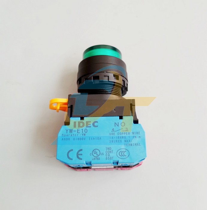 Nút nhấn giữ có đèn 24V phi 22 màu xanh lá Idec YW1L-A2E11Q4G  IDEC | Giá rẻ nhất - Công Ty TNHH Thương Mại Dịch Vụ Đạt Tâm