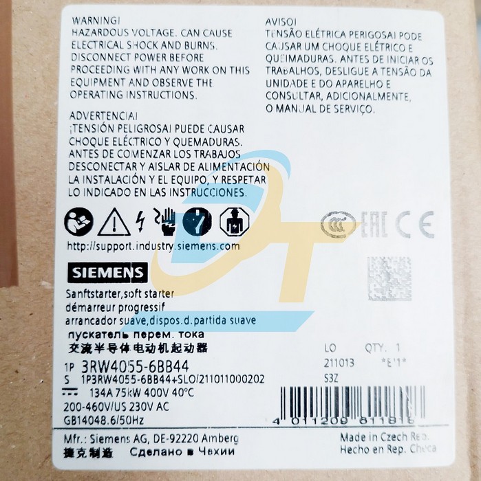 Bộ khởi động mềm 75kW Siemens 3RW4055-6BB44 3RW4055-6BB44 SIEMENS | Giá rẻ nhất - Công Ty TNHH Thương Mại Dịch Vụ Đạt Tâm