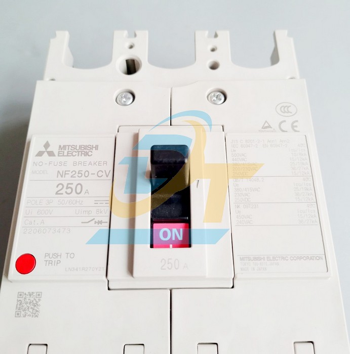 Cầu dao điện MCCB (khối) Mitsubishi NF250-CV 3P 250A 25kA  MITSUBISHI | Giá rẻ nhất - Công Ty TNHH Thương Mại Dịch Vụ Đạt Tâm