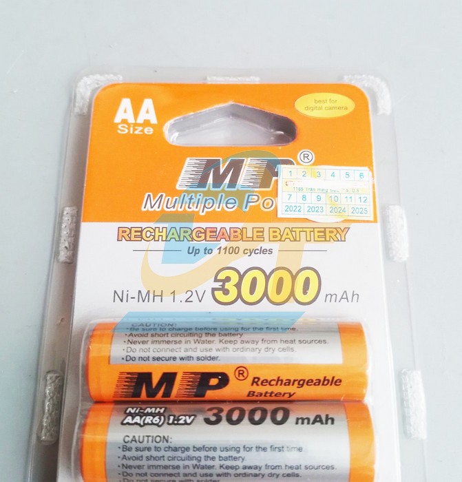 Pin sạc Ni-MH AA(R6) 1.2V 3000mAh MP  MP | Giá rẻ nhất - Công Ty TNHH Thương Mại Dịch Vụ Đạt Tâm