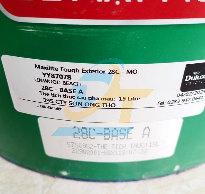 Sơn nước ngoài trời Dulux Maxilite Tough bề mặt mờ 28C Base A - Thùng 15L  Dulux | Giá rẻ nhất - Công Ty TNHH Thương Mại Dịch Vụ Đạt Tâm