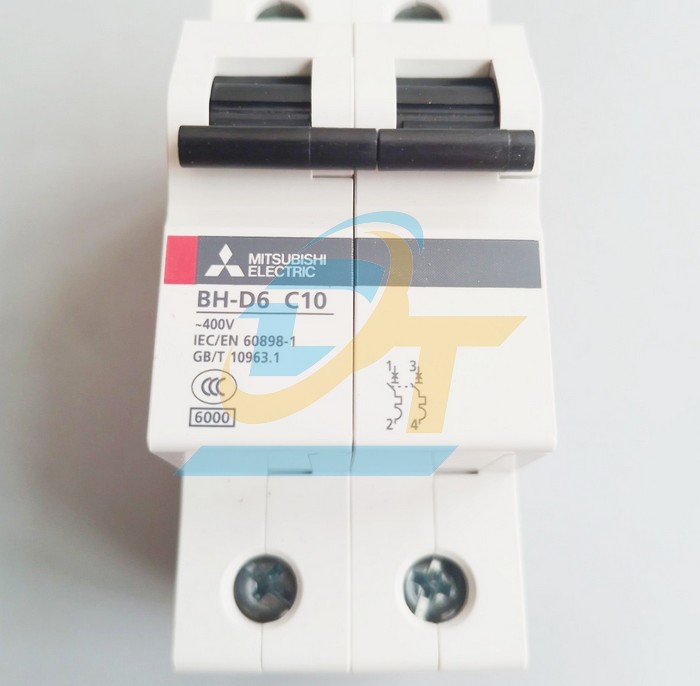 Cầu dao tự động MCB Mitsubishi BH-D6 (Type C N) 2P 10A 6kA  MITSUBISHI | Giá rẻ nhất - Công Ty TNHH Thương Mại Dịch Vụ Đạt Tâm