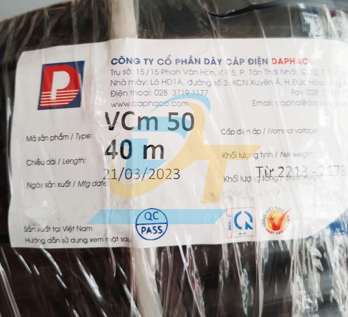 Dây cáp điện đơn mềm 1 lõi Lion VCm 50  Daphaco | Giá rẻ nhất - Công Ty TNHH Thương Mại Dịch Vụ Đạt Tâm