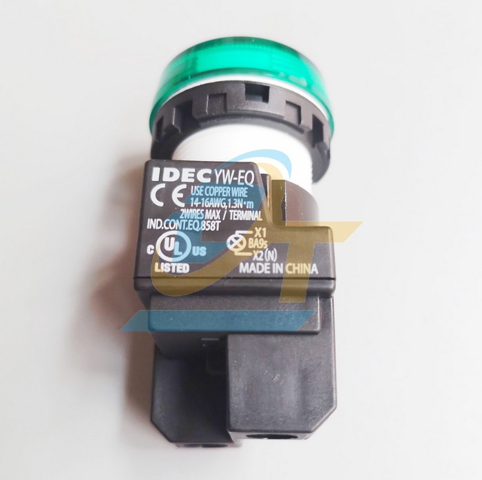 Đèn báo 220V phi 22 màu xanh lá Idec YW1P-1EQM3G  IDEC | Giá rẻ nhất - Công Ty TNHH Thương Mại Dịch Vụ Đạt Tâm