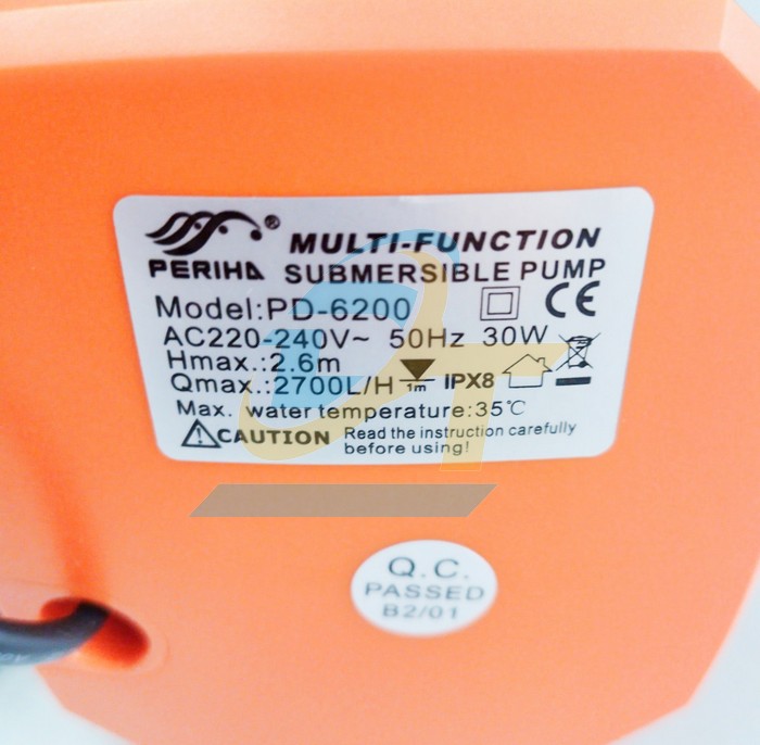 Máy bơm nước 220V 30W Periha PD-6200  PERIHA | Giá rẻ nhất - Công Ty TNHH Thương Mại Dịch Vụ Đạt Tâm