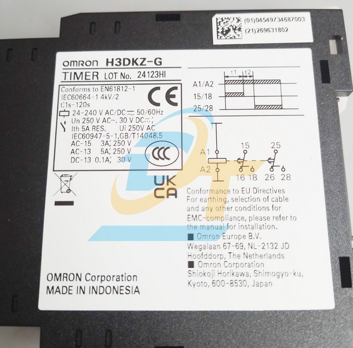 Relay thời gian AC/DC 24-240V Omron H3DKZ-G H3DKZ-G Omron | Giá rẻ nhất - Công Ty TNHH Thương Mại Dịch Vụ Đạt Tâm