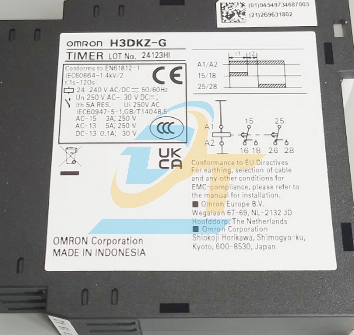 Relay thời gian AC/DC 24-240V Omron H3DKZ-G H3DKZ-G Omron | Giá rẻ nhất - Công Ty TNHH Thương Mại Dịch Vụ Đạt Tâm