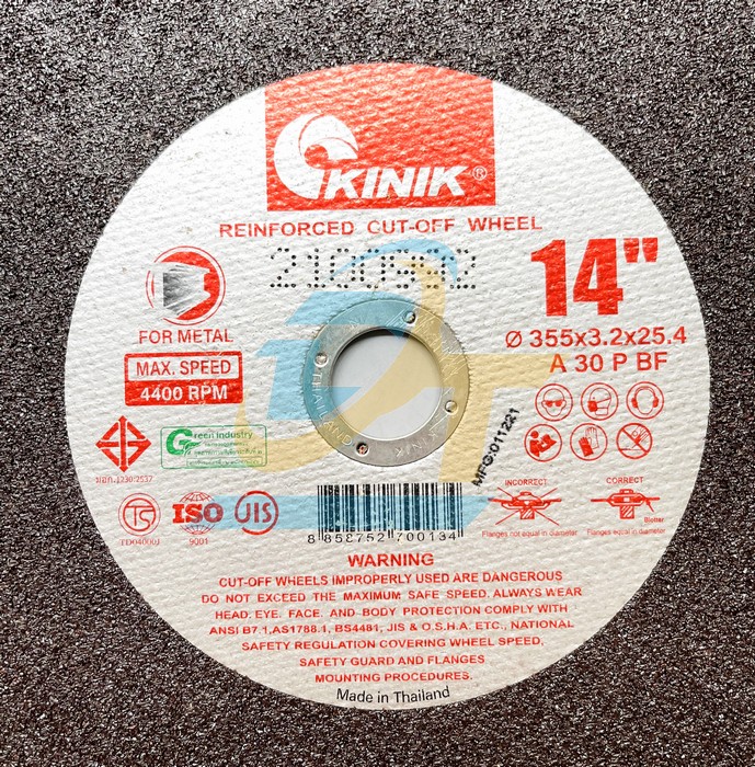 Đá cắt Kinik 355x3.2x25.4  KINIK | Giá rẻ nhất - Công Ty TNHH Thương Mại Dịch Vụ Đạt Tâm
