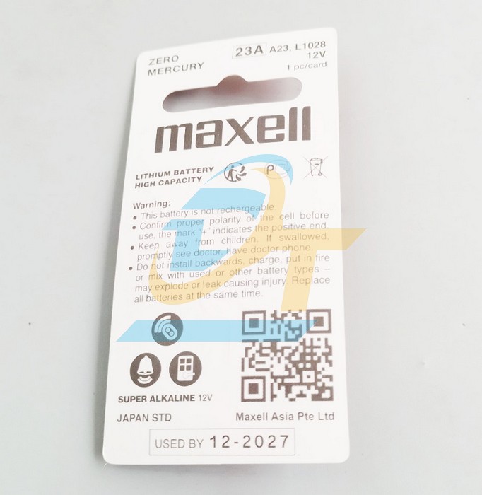 Pin Remote 12V Maxcell A23/23A/L1028  Maxcell | Giá rẻ nhất - Công Ty TNHH Thương Mại Dịch Vụ Đạt Tâm