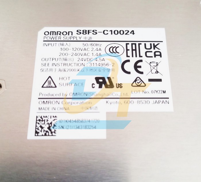 Bộ nguồn tổ ong 4.5A 24V 100W Omron S8FS-C10024  Omron | Giá rẻ nhất - Công Ty TNHH Thương Mại Dịch Vụ Đạt Tâm