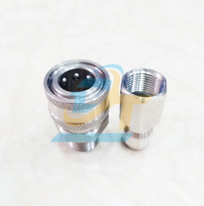 Bộ khớp nối nhanh inox 3/8" - Ren 17mm (Đực RT, Cái RN)  VietNam | Giá rẻ nhất - Công Ty TNHH Thương Mại Dịch Vụ Đạt Tâm