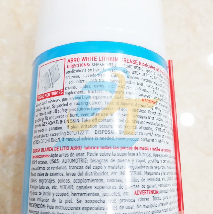 Chai xịt mỡ bò nước Abro White Lithium Grease 284g  ABRO | Giá rẻ nhất - Công Ty TNHH Thương Mại Dịch Vụ Đạt Tâm