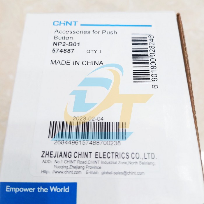 Hộp nút nhấn 1 lỗ 70x70x52mm phi 22 Chint NP2-B01  CHINT | Giá rẻ nhất - Công Ty TNHH Thương Mại Dịch Vụ Đạt Tâm