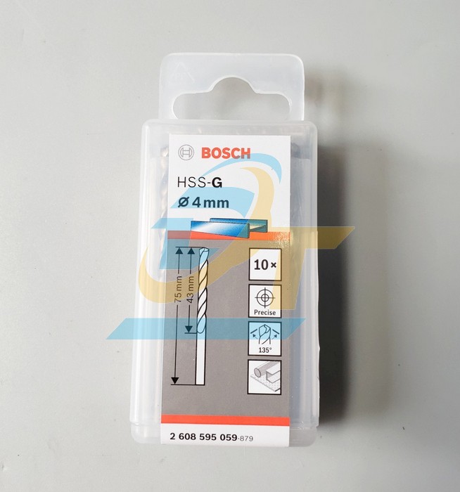 Mũi khoan sắt 4mm HSS-G Bosch 2608595059 2608595059 Bosch | Giá rẻ nhất - Công Ty TNHH Thương Mại Dịch Vụ Đạt Tâm