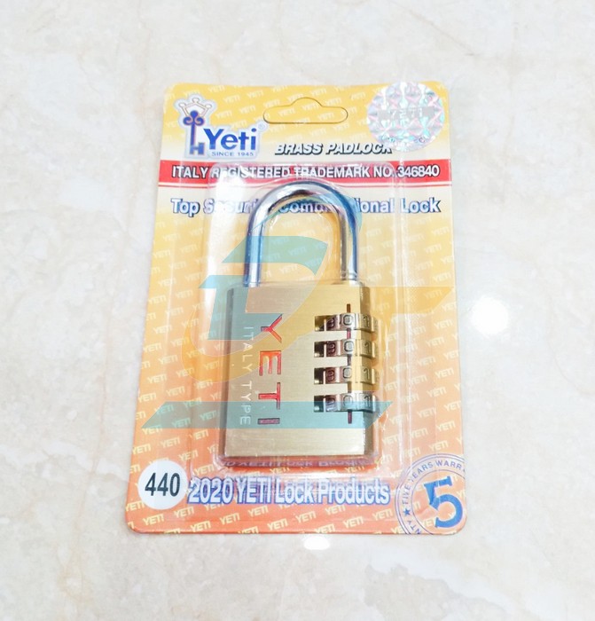 Ổ khóa số đồng thau 40mm Yeti 440  YETI-LOCK | Giá rẻ nhất - Công Ty TNHH Thương Mại Dịch Vụ Đạt Tâm