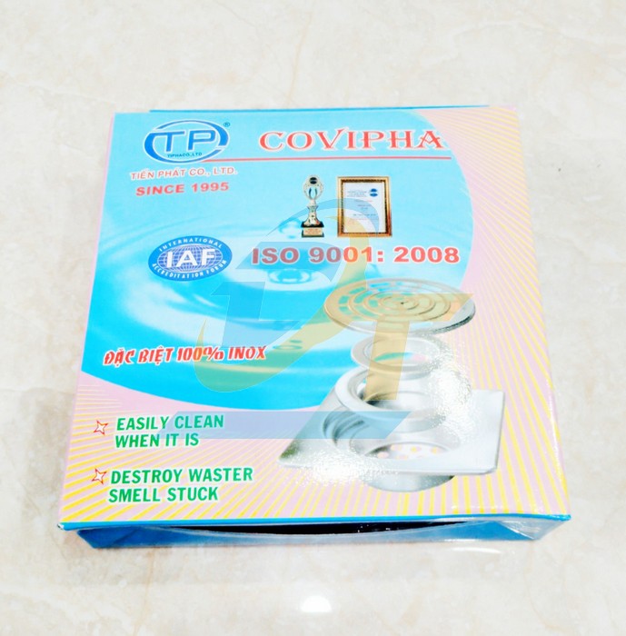 Phễu thoát sàn inox 304 Covipha 150x150 phi 90  COVIPHA | Giá rẻ nhất - Công Ty TNHH Thương Mại Dịch Vụ Đạt Tâm