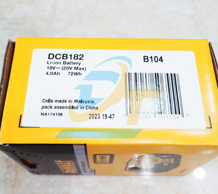 Pin 18V 4.0Ah XR Li-ion Dewalt DCB182-B1 DCB182-B1 DEWALT | Giá rẻ nhất - Công Ty TNHH Thương Mại Dịch Vụ Đạt Tâm