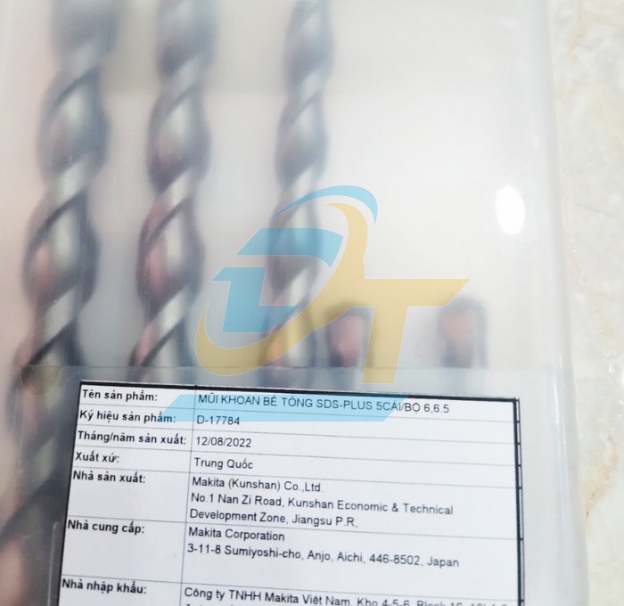 Bộ mũi khoan bê tông chuôi gài 5 chi tiết 6-12mm Makita D-17784  Makita | Giá rẻ nhất - Công Ty TNHH Thương Mại Dịch Vụ Đạt Tâm