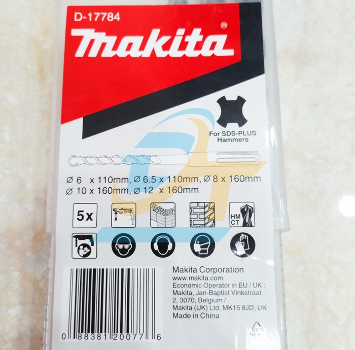 Bộ mũi khoan bê tông chuôi gài 5 chi tiết 6-12mm Makita D-17784  Makita | Giá rẻ nhất - Công Ty TNHH Thương Mại Dịch Vụ Đạt Tâm