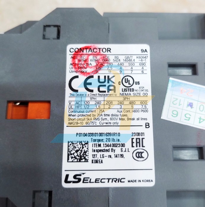 Khởi động từ 3P 9A 220V LS MC-9B (1a1b)  LS | Giá rẻ nhất - Công Ty TNHH Thương Mại Dịch Vụ Đạt Tâm