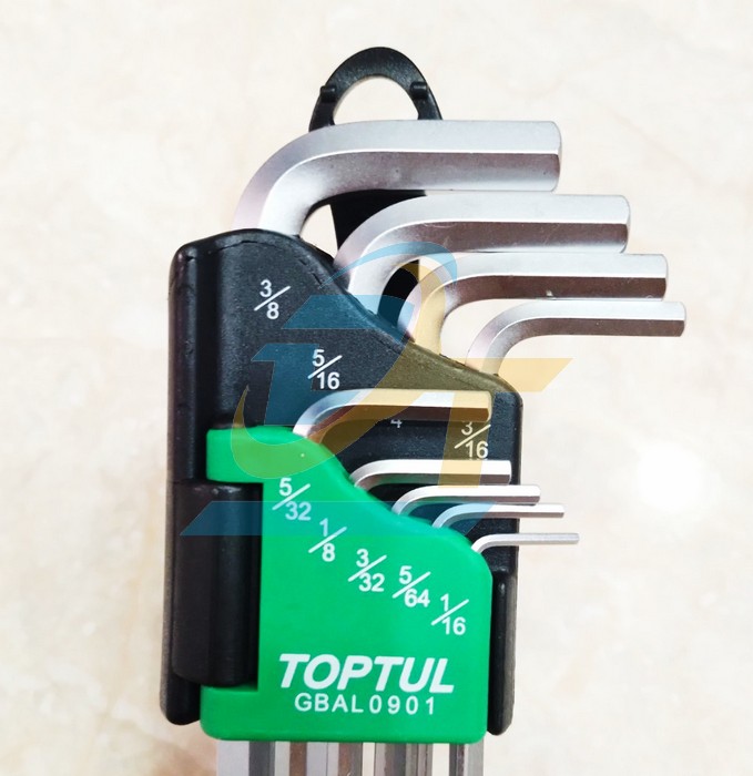 Bộ lục giác đầu bi hệ inch 9 cây 1/16-3/8" Toptul GBAL0901  TOPTUL | Giá rẻ nhất - Công Ty TNHH Thương Mại Dịch Vụ Đạt Tâm