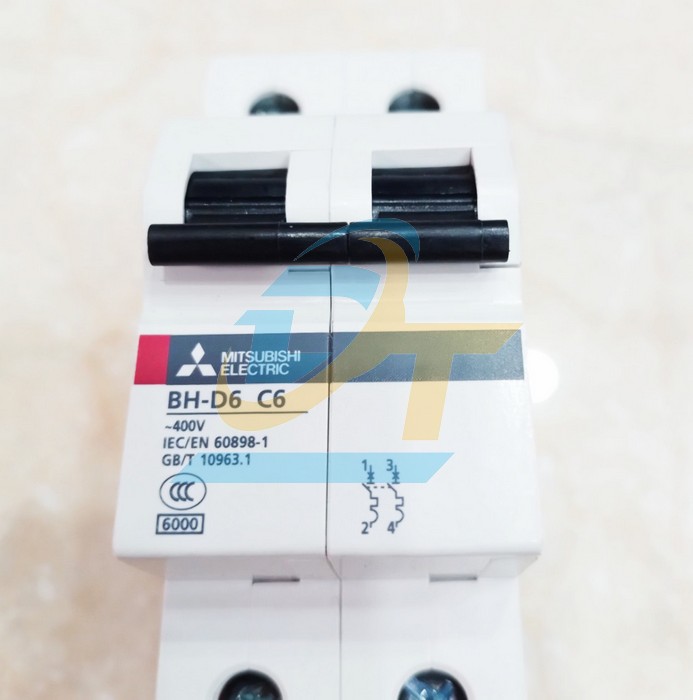 Cầu dao tự động MCB Mitsubishi BH-D6 (Type C N) 2P 6A 6kA  MITSUBISHI | Gi&aacute; rẻ nhất - C&ocirc;ng Ty TNHH Thương Mại Dịch Vụ Đạt T&acirc;m