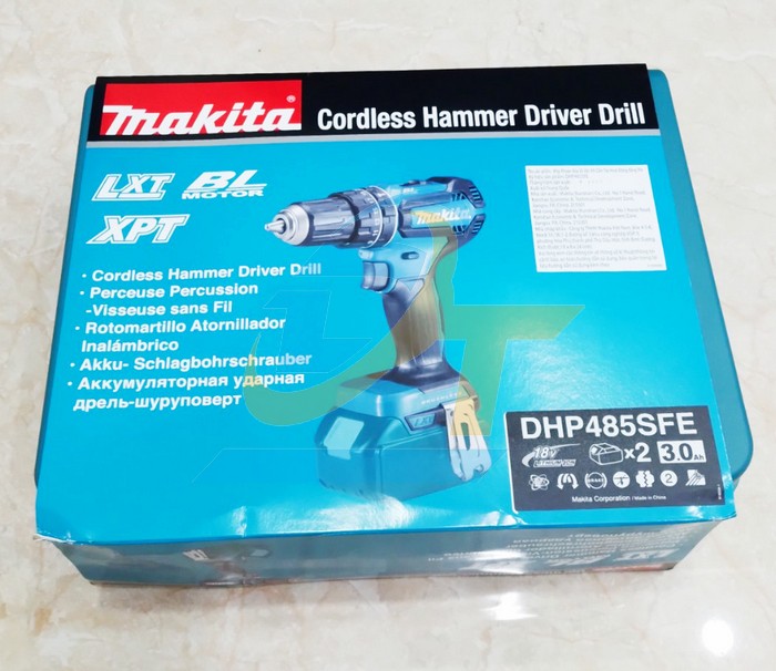 Máy khoan động lực dùng pin 18V Makita DHP485SFE (Kèm 2 pin 3Ah + 1 Sạc)  Makita | Giá rẻ nhất - Công Ty TNHH Thương Mại Dịch Vụ Đạt Tâm