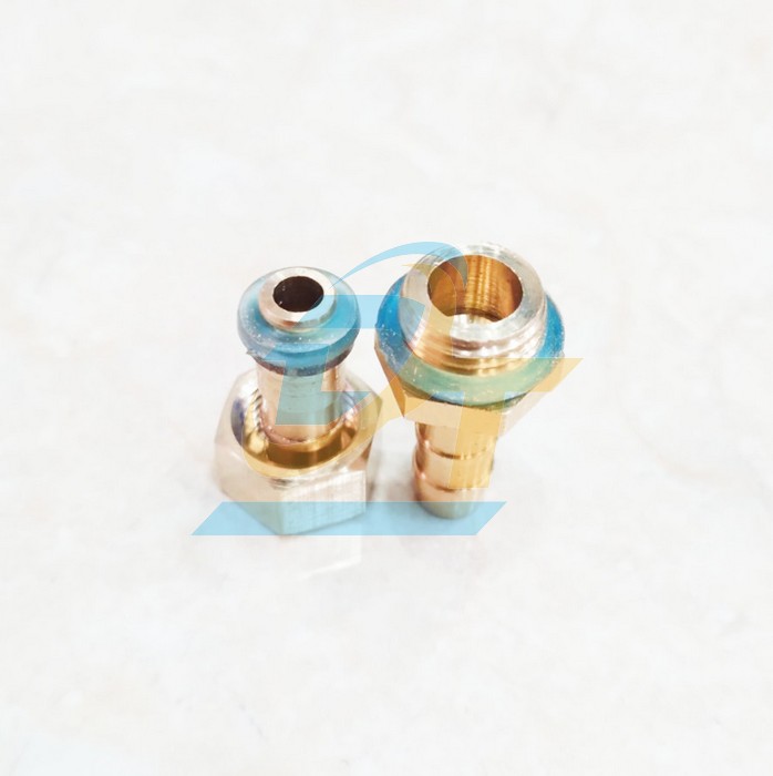 Bộ &eacute;p đầu d&acirc;y m&aacute;y rửa xe đồng thau đu&ocirc;i chuột 8.5mm - Ren 13mm (Đầu đực - C&aacute;i + &Aacute;o &eacute;p)  VietNam | Gi&aacute; rẻ nhất - C&ocirc;ng Ty TNHH Thương Mại Dịch Vụ Đạt T&acirc;m
