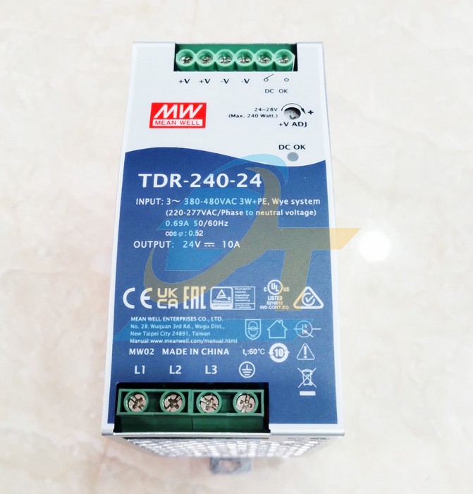 Bộ nguồn Meanwell 240W 24V 10A TDR-240-24  MEANWELL | Giá rẻ nhất - Công Ty TNHH Thương Mại Dịch Vụ Đạt Tâm