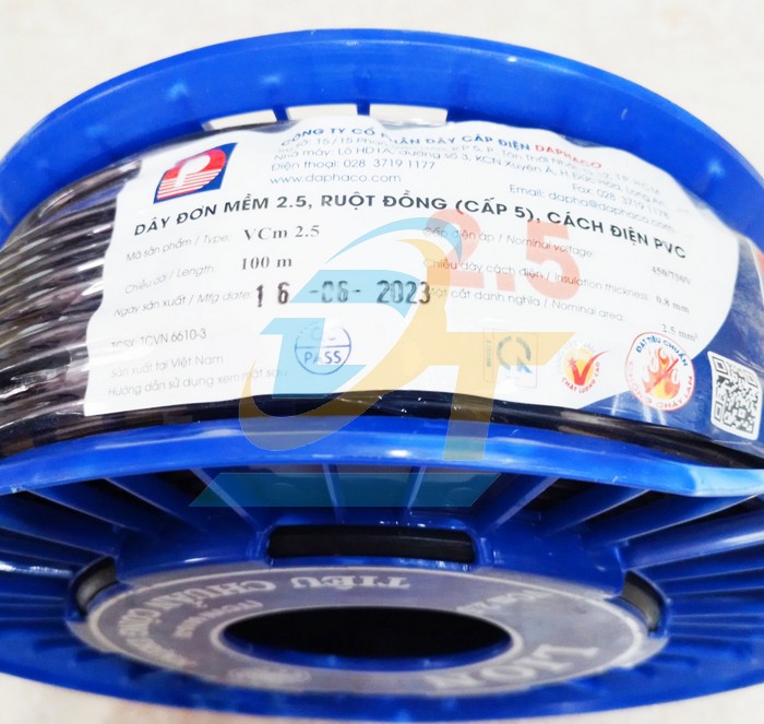 Dây cáp điện đơn mềm 1 lõi Lion Vcm 2.5  Daphaco | Giá rẻ nhất - Công Ty TNHH Thương Mại Dịch Vụ Đạt Tâm