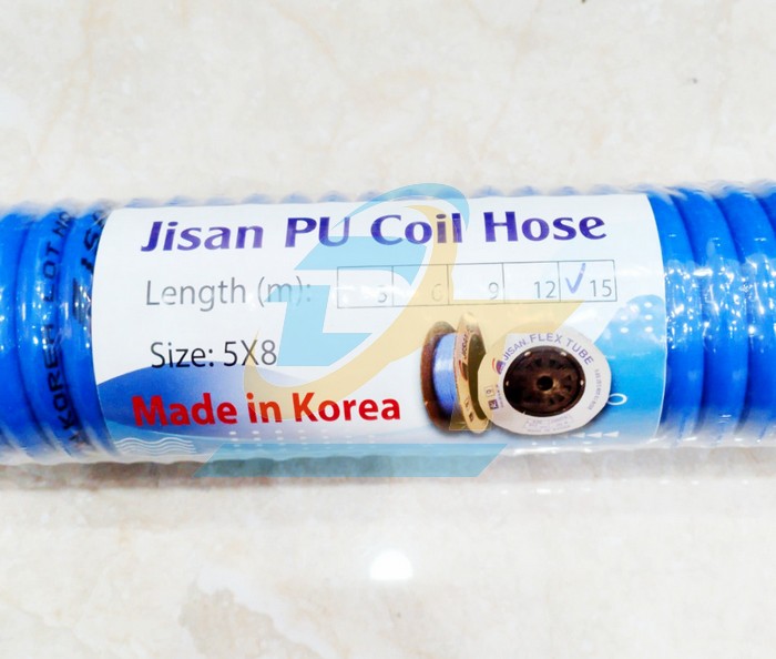 Dây hơi PU xoắn Jisan 15 mét 8x5mm  Jisan | Giá rẻ nhất - Công Ty TNHH Thương Mại Dịch Vụ Đạt Tâm