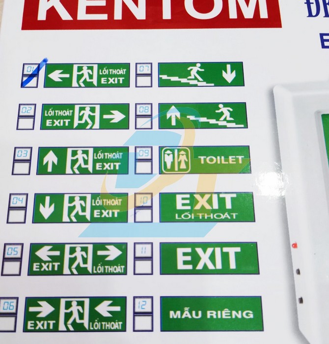 Đèn EXIT LỐI THOÁT 1 mặt Kentom KT-110  KENTOM | Giá rẻ nhất - Công Ty TNHH Thương Mại Dịch Vụ Đạt Tâm