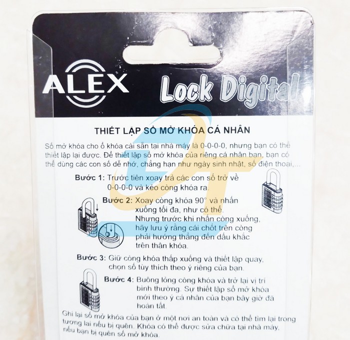 Ổ khóa 4 số Alex màu bạc 40mm  ALEX | Giá rẻ nhất - Công Ty TNHH Thương Mại Dịch Vụ Đạt Tâm