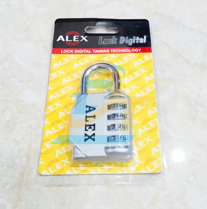 Ổ khóa 4 số Alex màu bạc 40mm  ALEX | Giá rẻ nhất - Công Ty TNHH Thương Mại Dịch Vụ Đạt Tâm