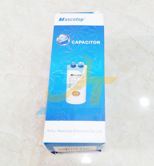 Tụ điều hòa 2 chân 450V Mascotop CBB65 60uF+5%  MASCOTOP | Giá rẻ nhất - Công Ty TNHH Thương Mại Dịch Vụ Đạt Tâm