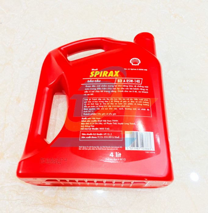 Dầu cầu hộp số Shell Spirax S2 A 85W-140 4L  Shell-Spirax | Giá rẻ nhất - Công Ty TNHH Thương Mại Dịch Vụ Đạt Tâm