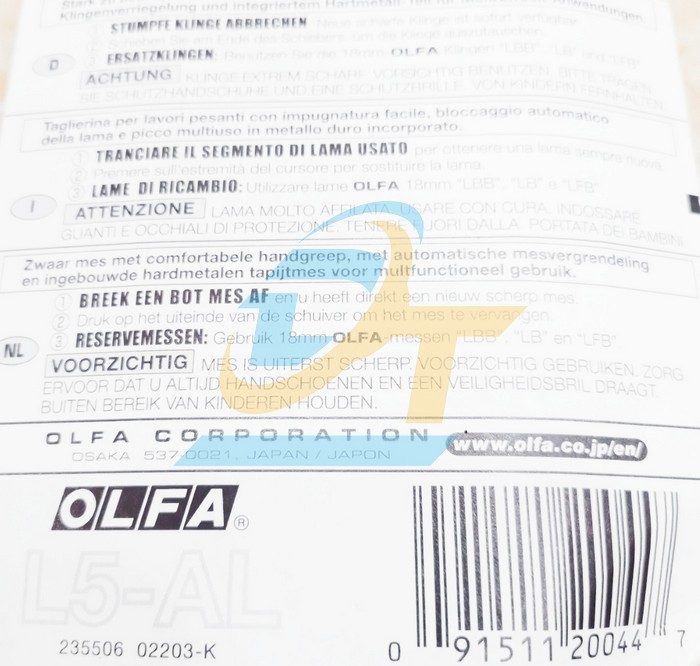 Dao cắt kỹ thuật 18mm Olfa L5-AL  OLFA | Giá rẻ nhất - Công Ty TNHH Thương Mại Dịch Vụ Đạt Tâm