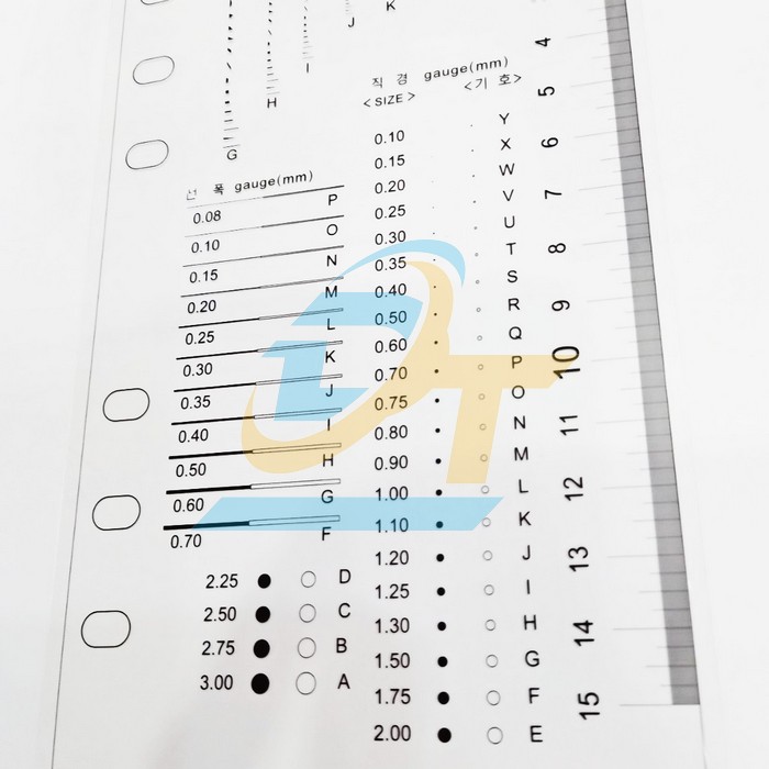 Thẻ đo lường (Film gauge) trong suốt tiêu chuẩn Visual Inspection Standard  Korea | Giá rẻ nhất - Công Ty TNHH Thương Mại Dịch Vụ Đạt Tâm