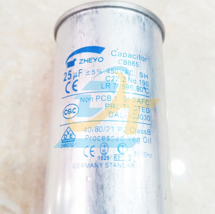 Tụ nhôm CBB65 450V 25uF  China | Giá rẻ nhất - Công Ty TNHH Thương Mại Dịch Vụ Đạt Tâm