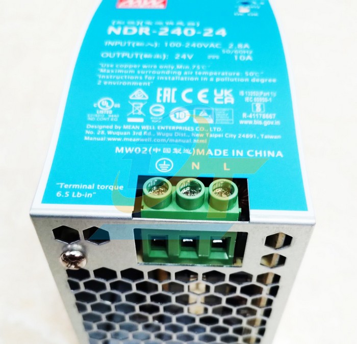 Bộ nguồn  240W 24V 10A Meanwell NDR-240-24  MEANWELL | Giá rẻ nhất - Công Ty TNHH Thương Mại Dịch Vụ Đạt Tâm