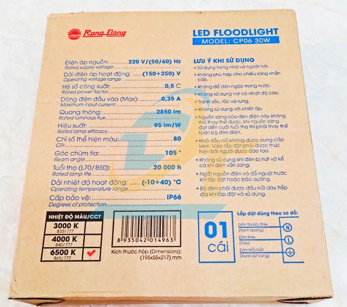 Đèn led pha 6500K 220V Rạng Đông CP06 30W  RangDong | Giá rẻ nhất - Công Ty TNHH Thương Mại Dịch Vụ Đạt Tâm