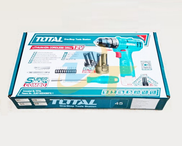 Máy khoan dùng pin 12V Total TOSLI22111 (Kèm 2 Pin + 1 Sạc)  Total | Giá rẻ nhất - Công Ty TNHH Thương Mại Dịch Vụ Đạt Tâm