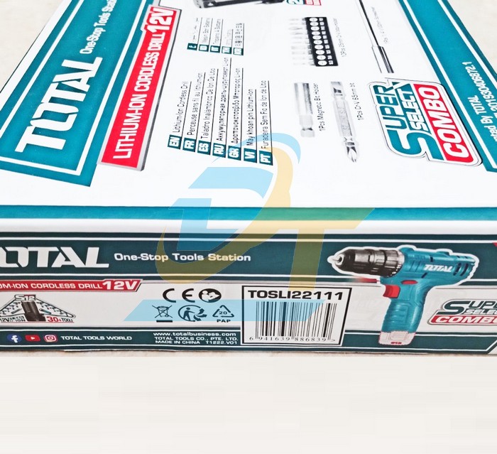 Máy khoan dùng pin 12V Total TOSLI22111 (Kèm 2 Pin + 1 Sạc)  Total | Giá rẻ nhất - Công Ty TNHH Thương Mại Dịch Vụ Đạt Tâm
