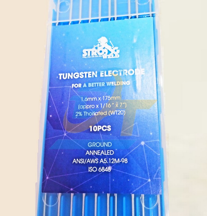 Điện cực hàn Tig (Sắt-inox) Tungsten Strong 1.6x175mm (Vỉ 10 cây)  China | Giá rẻ nhất - Công Ty TNHH Thương Mại Dịch Vụ Đạt Tâm