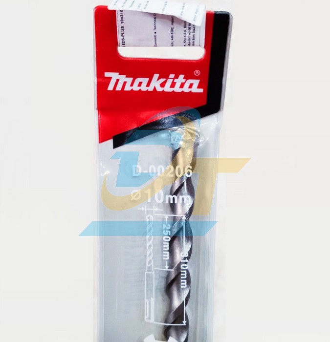 Mũi khoan bê tông chuôi gài 10x310mm Makita D-00206  Makita | Giá rẻ nhất - Công Ty TNHH Thương Mại Dịch Vụ Đạt Tâm